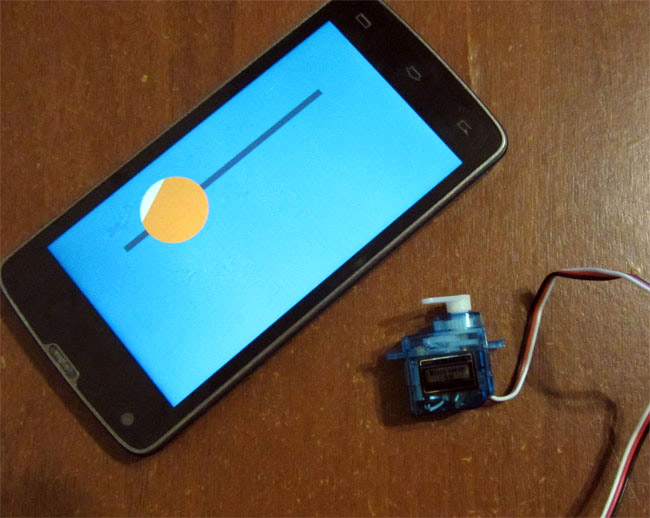 Connect servo and operate with smartphone